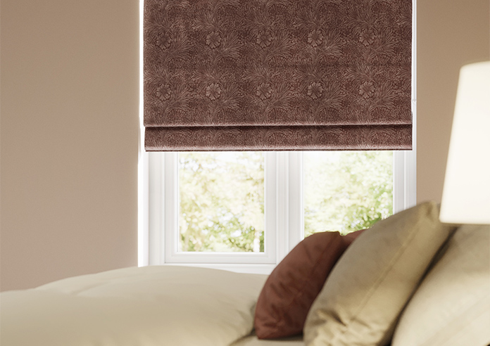 William Morris At Home Marigold Velvet, Berry - Twist&Fit Roman Blind - Image 5